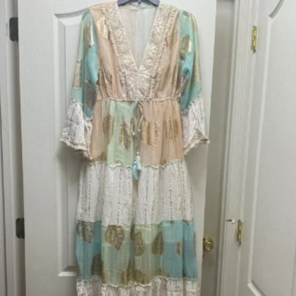 Bohemian Multi-Color Maxi Dress - Picture 1 of 8
